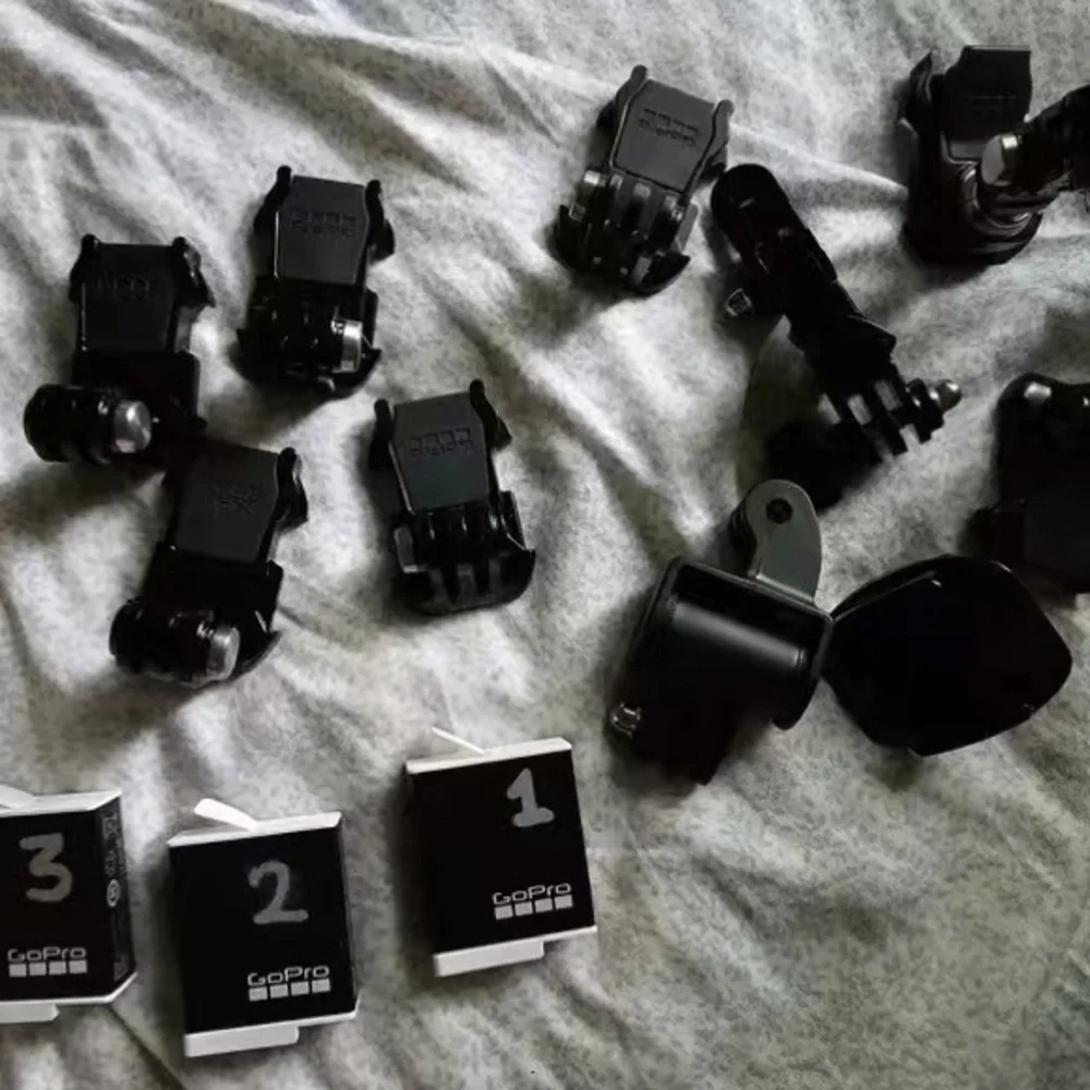 GoPro Black and Gray Camera Case with Accessories